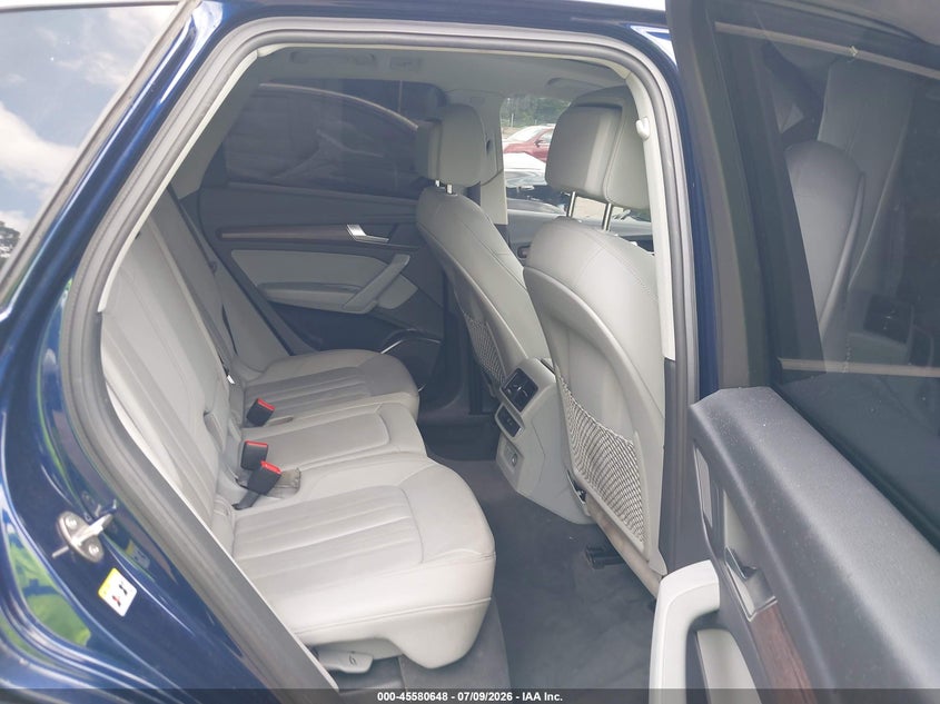 2021 Audi Q5 VIN WA1AAAFY3M2019523 IAAI salvage auction — LEFT REAR, Salvage Title, sold $9,200 on 2026-07-29 (photo 8)