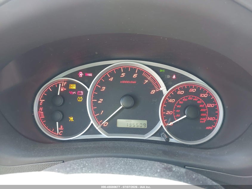 2008 Subaru Impreza VIN JF1GH74678G815593 IAAI salvage auction — FRONT END, Clear - Dealer Only (California), sold $775 on 2026-07-29 (photo 7)