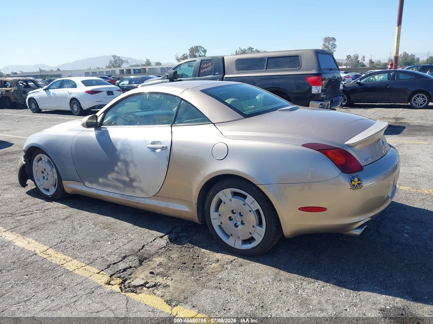 2002 Lexus Sc 430 VIN JTHFN48Y520019030 IAAI salvage auction — NORMAL WEAR, Clear - Dealer Only (California), sold $175 on 2026-07-28 (photo 3)