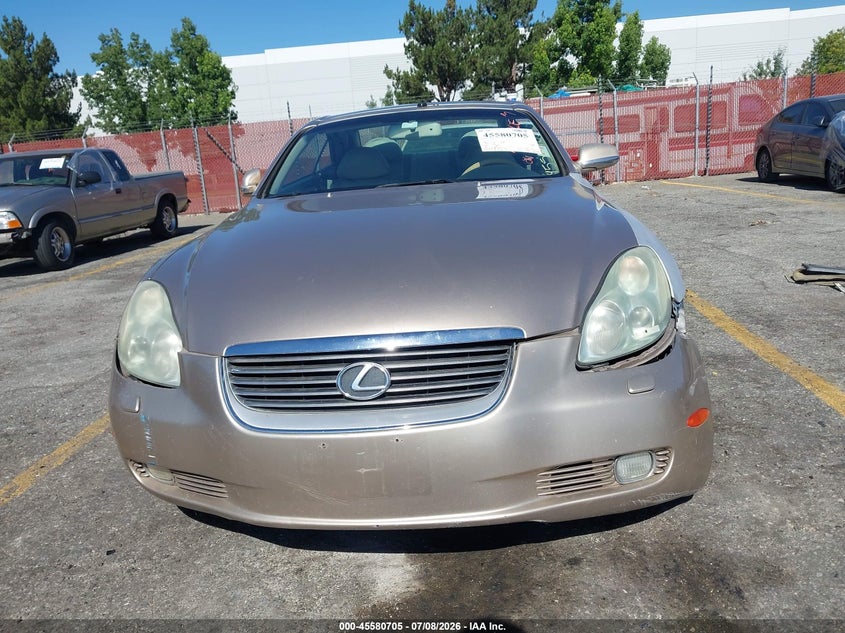 2002 Lexus Sc 430 VIN JTHFN48Y520019030 IAAI salvage auction — NORMAL WEAR, Clear - Dealer Only (California), sold $175 on 2026-07-28 (photo 6)