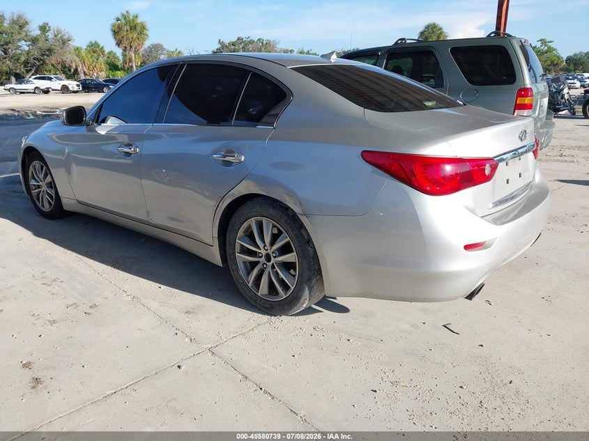 2014 Infiniti Q50 VIN JN1BV7AP2EM686091 IAAI salvage auction — NORMAL WEAR, Clear (Florida), sold $675 on 2026-07-28 (photo 3)