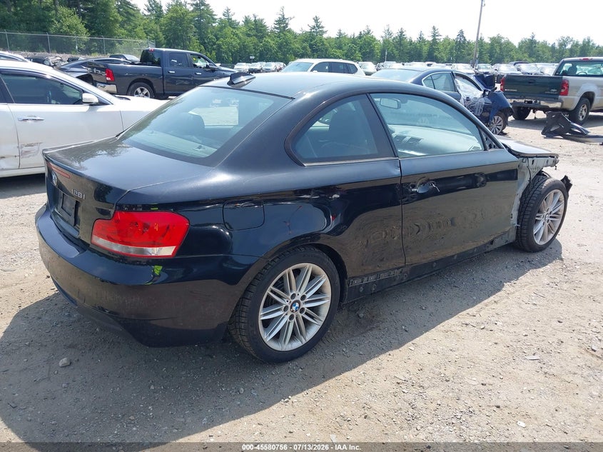 2013 BMW 1er VIN WBAUP9C51DVF46680 IAAI salvage auction — RIGHT FRONT, Salvage Title, sold $25 on 2026-07-24 (photo 4)
