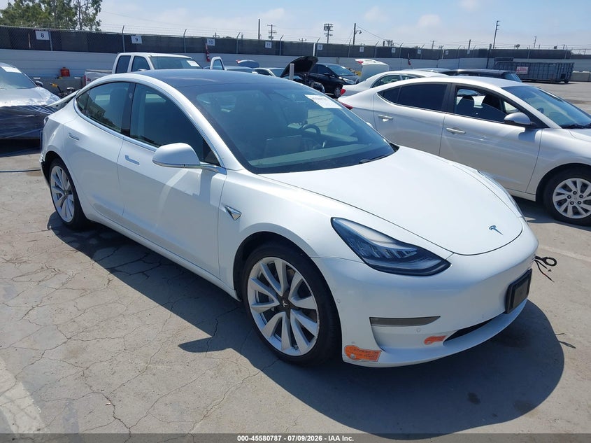 2020 Tesla Model 3 VIN 5YJ3E1EB6LF621568 IAAI salvage auction — REAR END, Salvage (California), sold $7,600 on 2026-09-23 (photo 1)