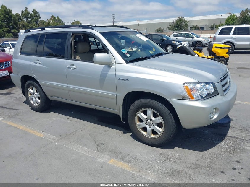 2001 Toyota Highlander VIN JTEGF21A510022993 IAAI salvage auction — NORMAL WEAR, Clear - Dealer Only (California), sold $1,125 on 2026-07-20 (photo 1)