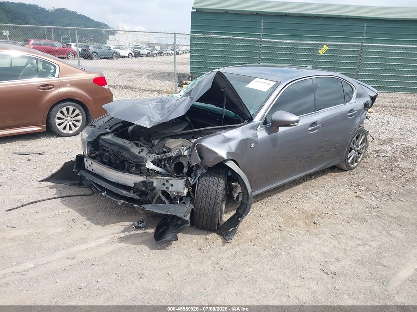 2015 Lexus Gs VIN JTHCE1BLXFA002836 IAAI salvage auction — FRONT & REAR, Salvage Title, sold $25 on 2026-07-28 (photo 2)