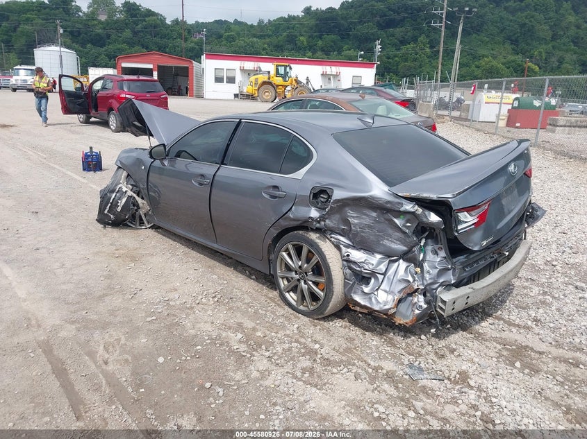 2015 Lexus Gs VIN JTHCE1BLXFA002836 IAAI salvage auction — FRONT & REAR, Salvage Title, sold $25 on 2026-07-28 (photo 3)