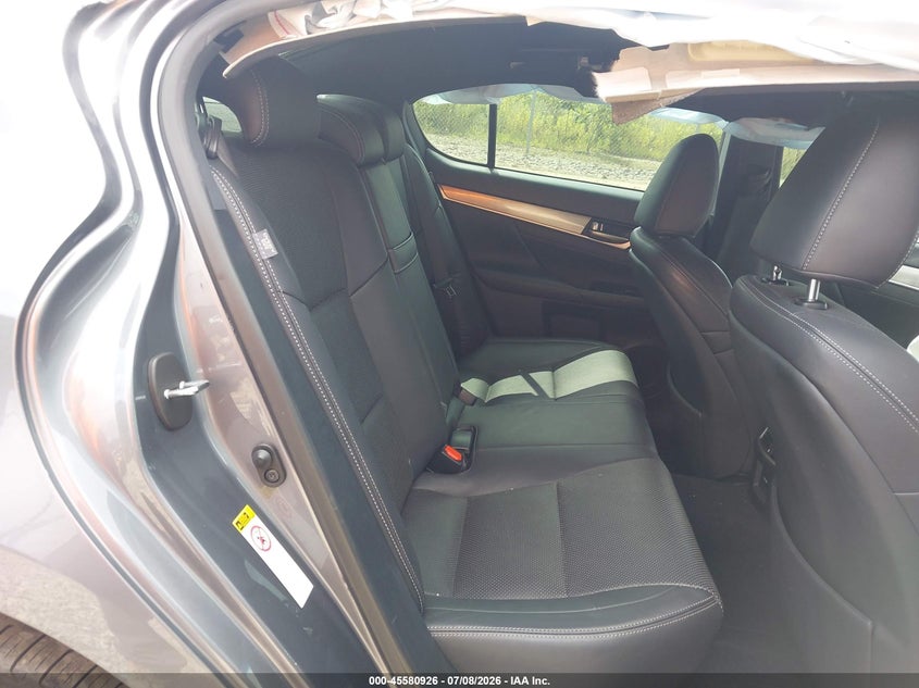 2015 Lexus Gs VIN JTHCE1BLXFA002836 IAAI salvage auction — FRONT & REAR, Salvage Title, sold $25 on 2026-07-28 (photo 8)