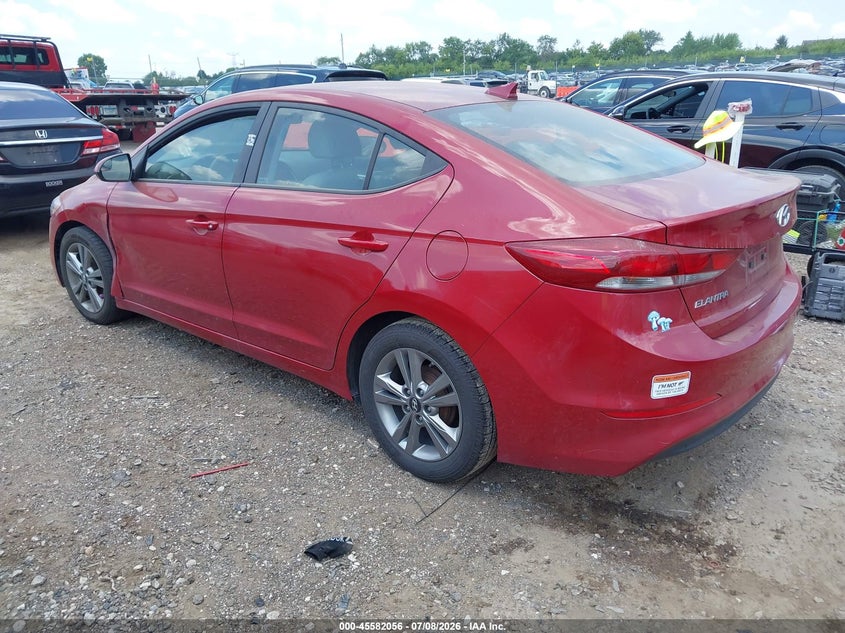 2017 Hyundai Elantra VIN KMHD84LF2HU062257 IAAI salvage auction — NORMAL WEAR, Clear (Illinois), sold $1,775 on 2026-07-15 (photo 3)