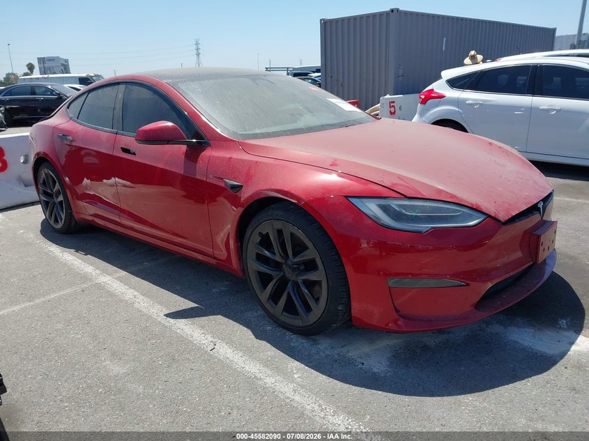 2021 Tesla Model s VIN 5YJSA1E53MF428801 IAAI salvage auction — REAR END, Clear (Florida), sold $18,050 on 2026-07-30 (photo 1)