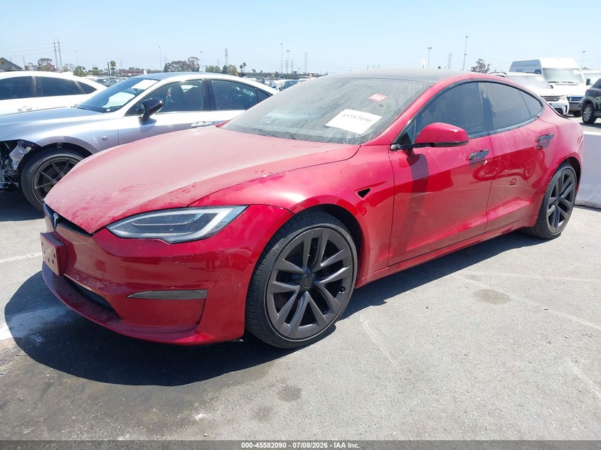 2021 Tesla Model s VIN 5YJSA1E53MF428801 IAAI salvage auction — REAR END, Clear (Florida), sold $18,050 on 2026-07-30 (photo 2)