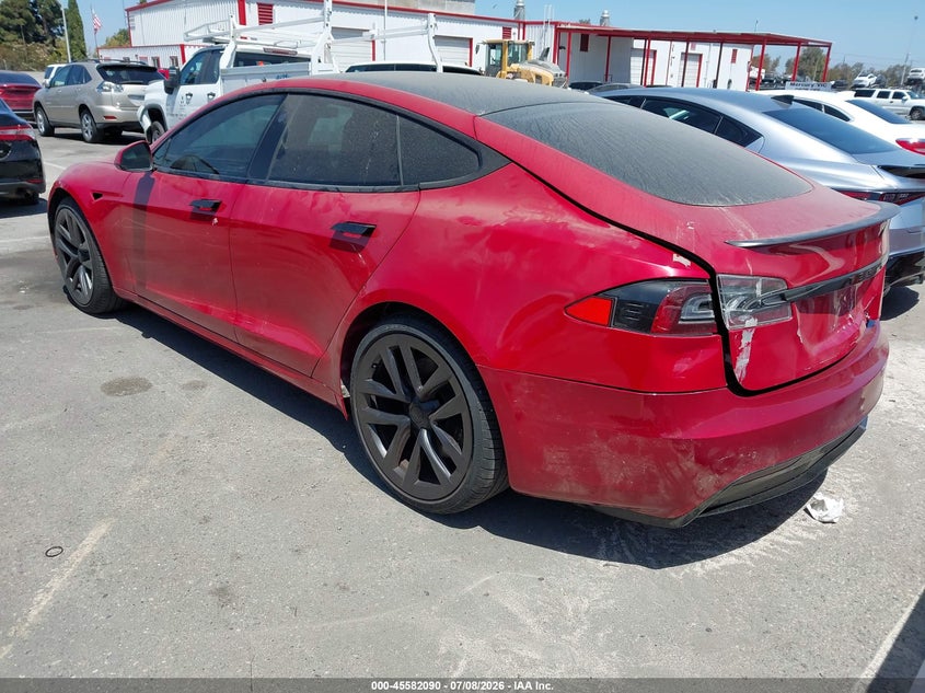 2021 Tesla Model s VIN 5YJSA1E53MF428801 IAAI salvage auction — REAR END, Clear (Florida), sold $18,050 on 2026-07-30 (photo 3)