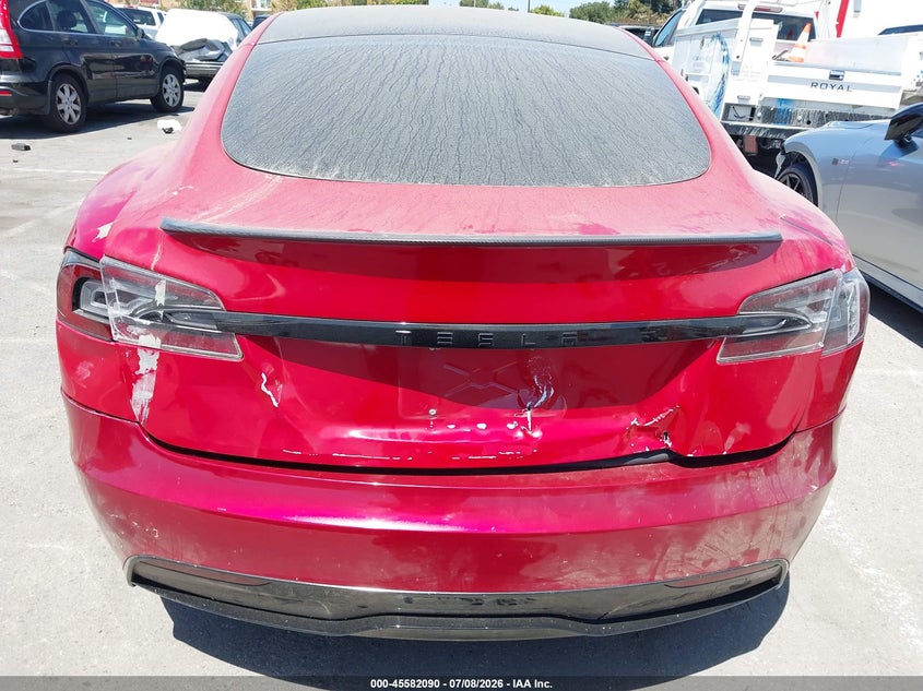 2021 Tesla Model s VIN 5YJSA1E53MF428801 IAAI salvage auction — REAR END, Clear (Florida), sold $18,050 on 2026-07-30 (photo 6)