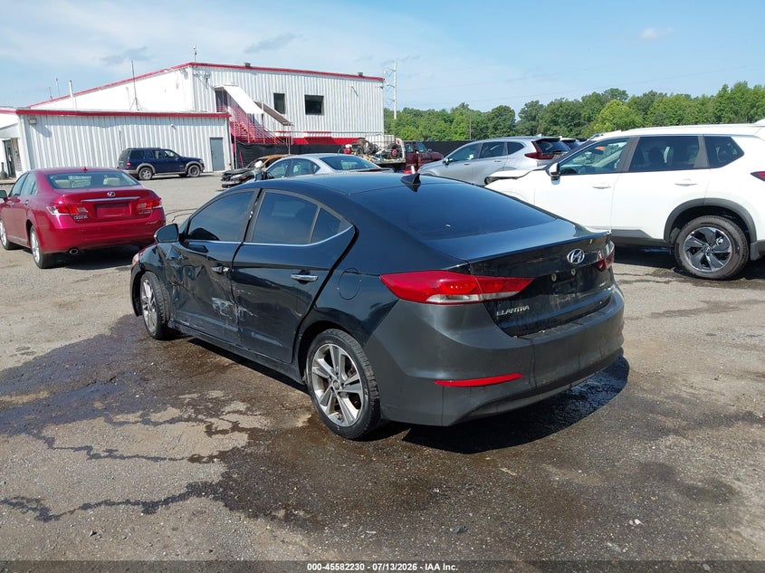 2017 Hyundai Elantra VIN KMHD84LF4HU127772 IAAI salvage auction — RIGHT FRONT, Salvage - Greater Than 75% (Maryland), sold $950 on 2026-07-29 (photo 3)