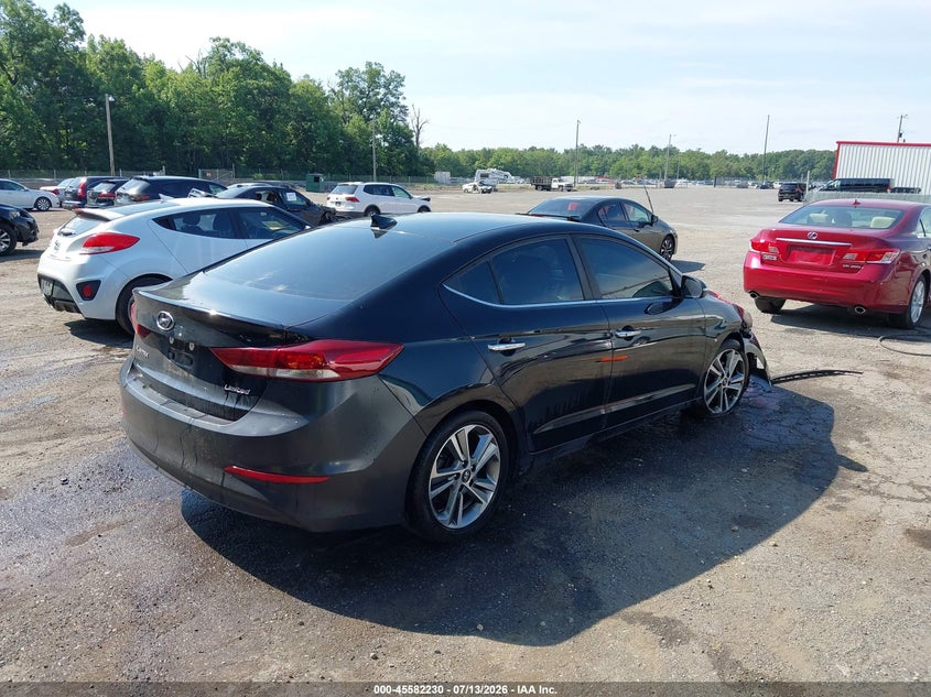 2017 Hyundai Elantra VIN KMHD84LF4HU127772 IAAI salvage auction — RIGHT FRONT, Salvage - Greater Than 75% (Maryland), sold $950 on 2026-07-29 (photo 4)