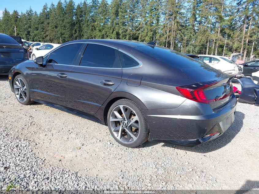 2021 Hyundai Sonata VIN 5NPEJ4J29MH098013 IAAI salvage auction — RIGHT FRONT, Salvage Title, sold $7,250 on 2026-08-19 (photo 3)