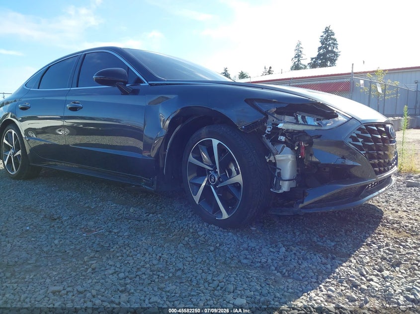 2021 Hyundai Sonata VIN 5NPEJ4J29MH098013 IAAI salvage auction — RIGHT FRONT, Salvage Title, sold $7,250 on 2026-08-19 (photo 6)