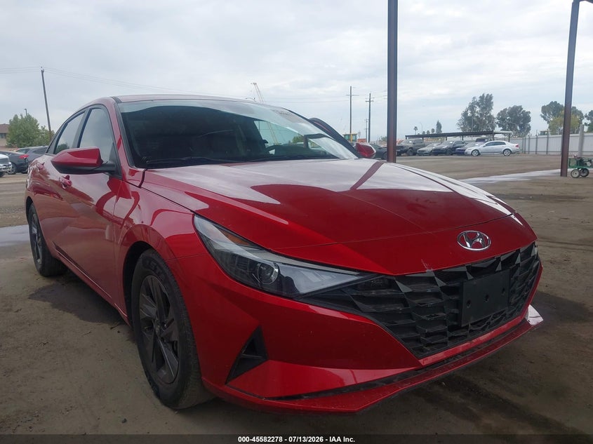 2021 Hyundai Elantra VIN 5NPLM4AG7MH051587 IAAI salvage auction — LEFT SIDE, Salvage (California), sold $3,150 on 2026-07-28 (photo 1)