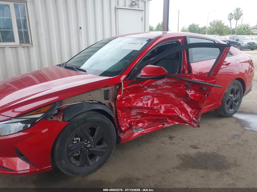 2021 Hyundai Elantra VIN 5NPLM4AG7MH051587 IAAI salvage auction — LEFT SIDE, Salvage (California), sold $3,150 on 2026-07-28 (photo 6)