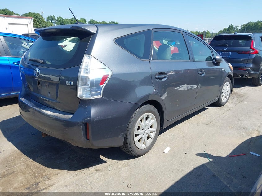 2013 Toyota Prius v VIN JTDZN3EU7D3188185 IAAI salvage auction — NORMAL WEAR, Clear (South Carolina), sold $1,575 on 2026-07-27 (photo 4)