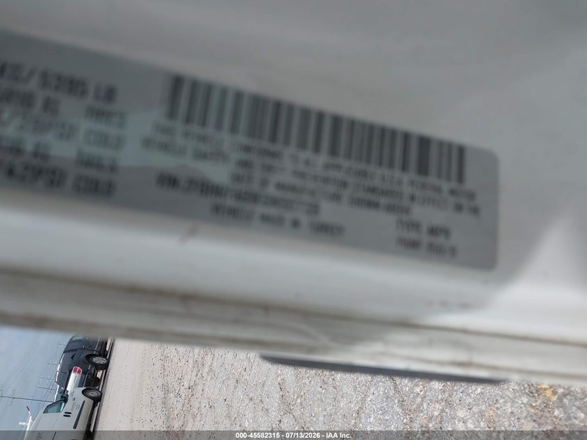 2019 Ram Promaster city VIN ZFBHRFAB1K6N90739 IAAI salvage auction — FRONT END, Enterprise Vehicles Clear Only (Texas), sold $4,450 on 2026-07-20 (photo 9)