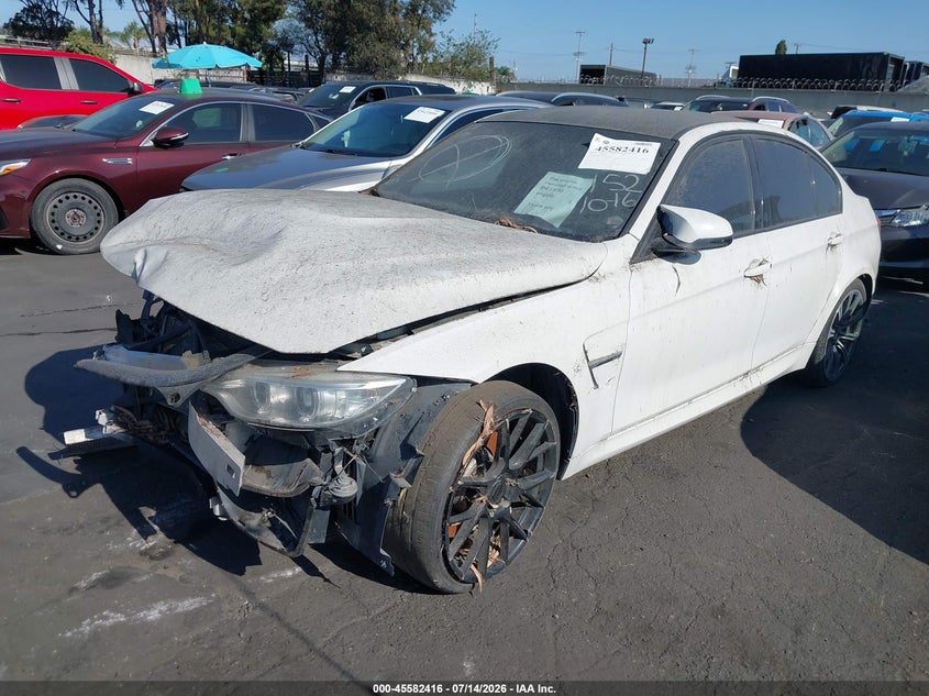 2017 BMW M3 VIN WBS8M9C38H5G85554 IAAI salvage auction — FRONT END, Salvage Certificate (California), sold $625 on 2026-07-22 (photo 2)