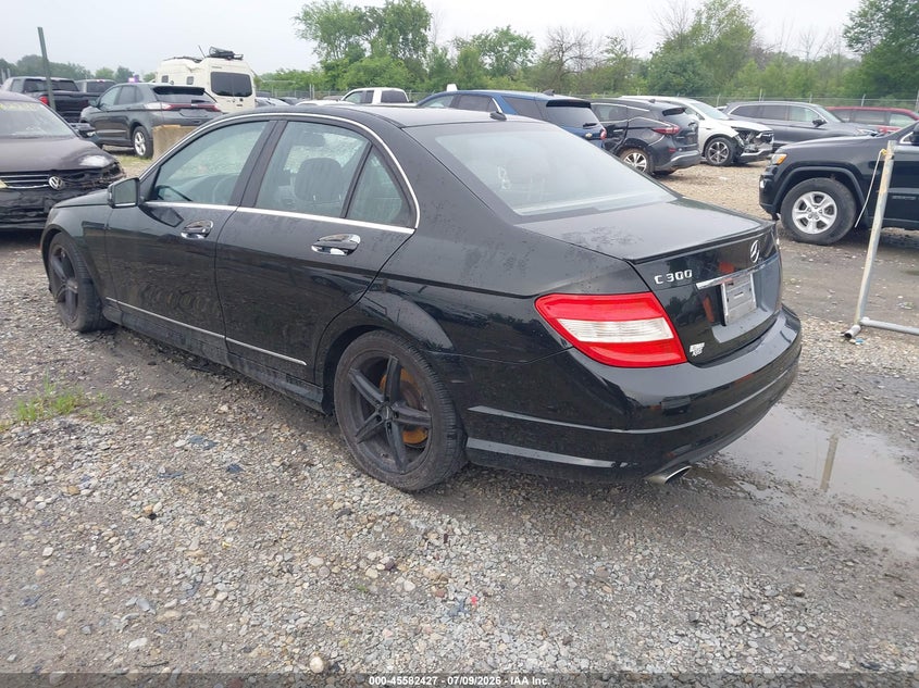 2011 Mercedes-benz C class VIN WDDGF8BBXBR146789 IAAI salvage auction — EXTERIOR BURN, Junk Bill Of Sale Mv2459 (Wisconsin), sold $200 on 2026-08-06 (photo 3)