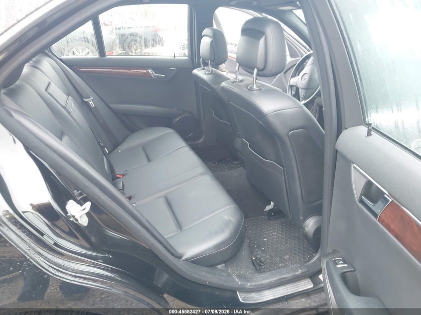 2011 Mercedes-benz C class VIN WDDGF8BBXBR146789 IAAI salvage auction — EXTERIOR BURN, Junk Bill Of Sale Mv2459 (Wisconsin), sold $200 on 2026-08-06 (photo 8)