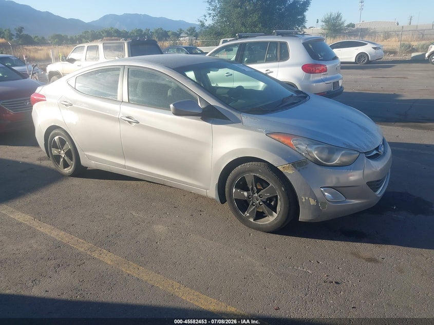 2013 Hyundai Elantra VIN KMHDH4AE6DU948859 IAAI salvage auction — NORMAL WEAR, Rebuilt/Restored (Utah), sold $350 on 2026-07-30 (photo 1)