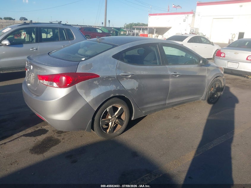 2013 Hyundai Elantra VIN KMHDH4AE6DU948859 IAAI salvage auction — NORMAL WEAR, Rebuilt/Restored (Utah), sold $350 on 2026-07-30 (photo 4)