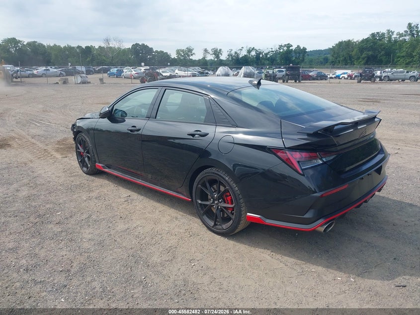 2025 Hyundai Elantra n VIN KMHLW4DKXSU035425 IAAI salvage auction — FRONT END, Salvage Title, sold $7,000 on 2026-08-24 (photo 3)