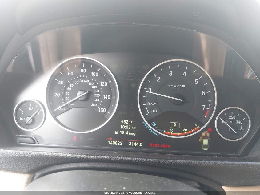 2013 BMW 3er VIN WBA3B3G58DNR79699 IAAI salvage auction — LEFT SIDE, Mv-907A (New York), sold $125 on 2026-07-28 (photo 7)