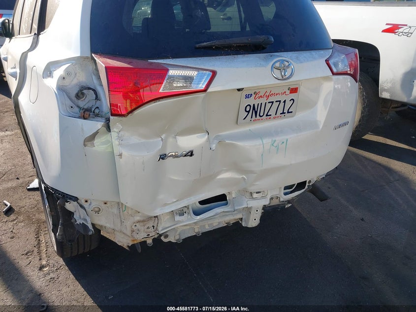 2013 Toyota Rav 4 VIN 2T3YFREV3DW031643 IAAI salvage auction — REAR END, Salvage Certificate (California), sold $2,700 on 2026-07-26 (photo 6)