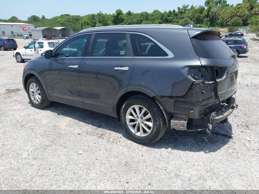 2018 Kia Sorento VIN 5XYPG4A32JG402303 IAAI salvage auction — REAR END, Rebuildable (Florida), sold $2,000 on 2026-07-30 (photo 3)