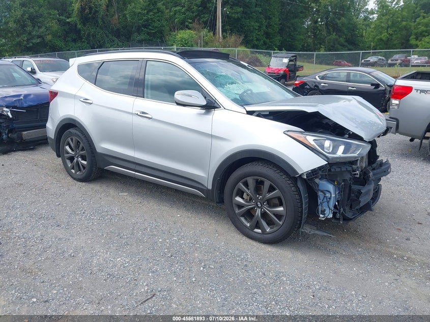2018 Hyundai Santa fe VIN 5XYZWDLA4JG536043 IAAI salvage auction — FRONT END, Clear (Virginia), sold $1,625 on 2026-07-21 (photo 1)
