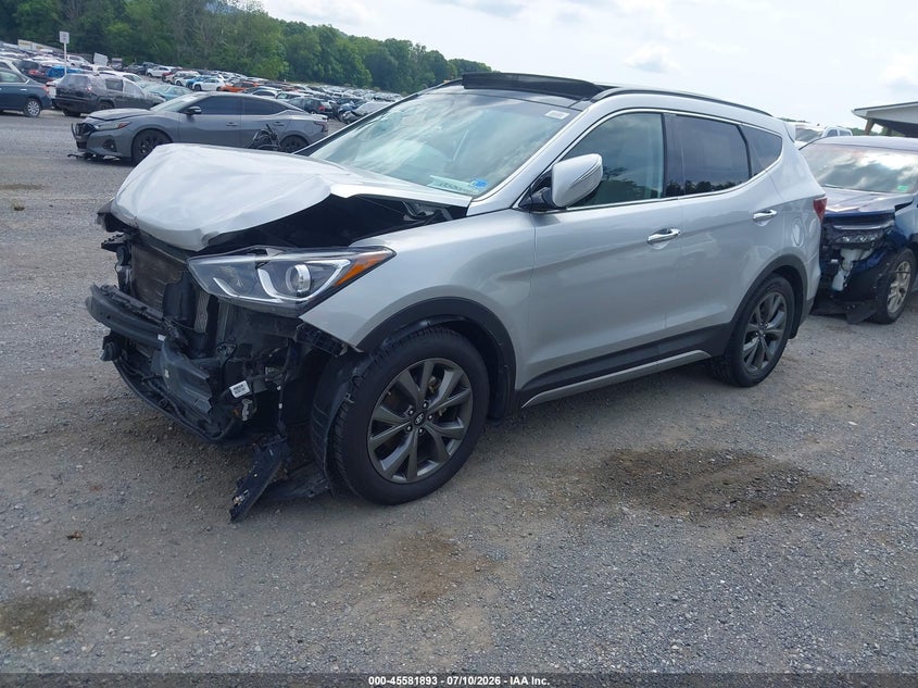2018 Hyundai Santa fe VIN 5XYZWDLA4JG536043 IAAI salvage auction — FRONT END, Clear (Virginia), sold $1,625 on 2026-07-21 (photo 2)