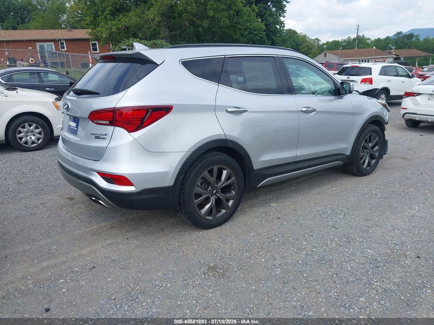 2018 Hyundai Santa fe VIN 5XYZWDLA4JG536043 IAAI salvage auction — FRONT END, Clear (Virginia), sold $1,625 on 2026-07-21 (photo 4)