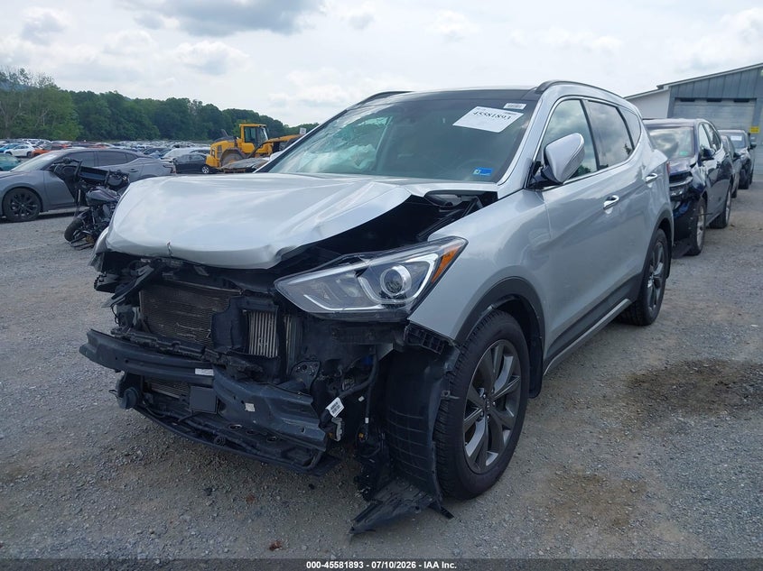 2018 Hyundai Santa fe VIN 5XYZWDLA4JG536043 IAAI salvage auction — FRONT END, Clear (Virginia), sold $1,625 on 2026-07-21 (photo 6)
