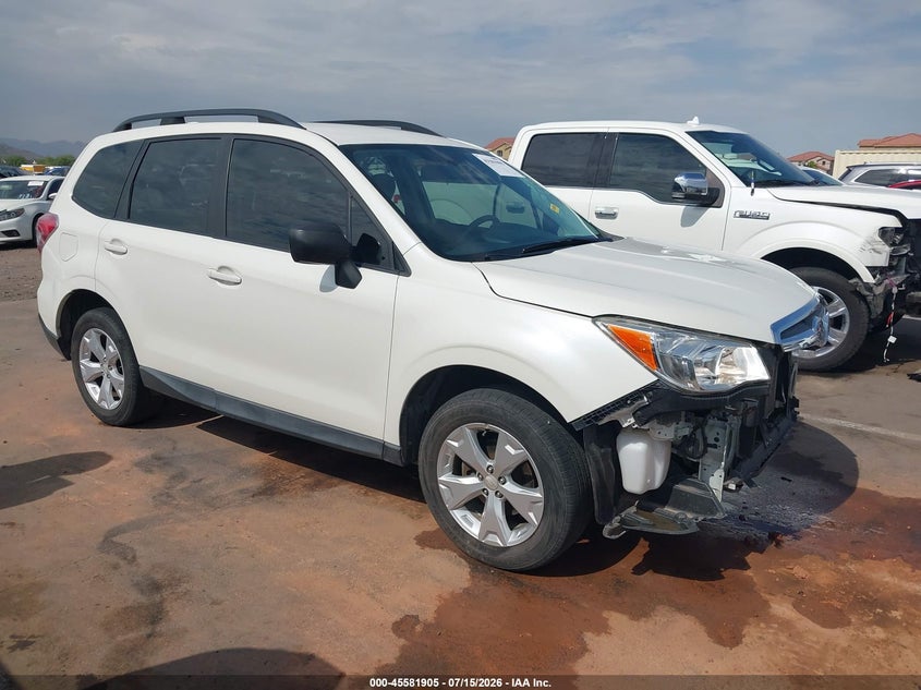 2016 Subaru Forester VIN JF2SJABC0GH556051 IAAI salvage auction — LEFT FRONT, Salvage (Arizona), sold $500 on 2026-07-28 (photo 1)