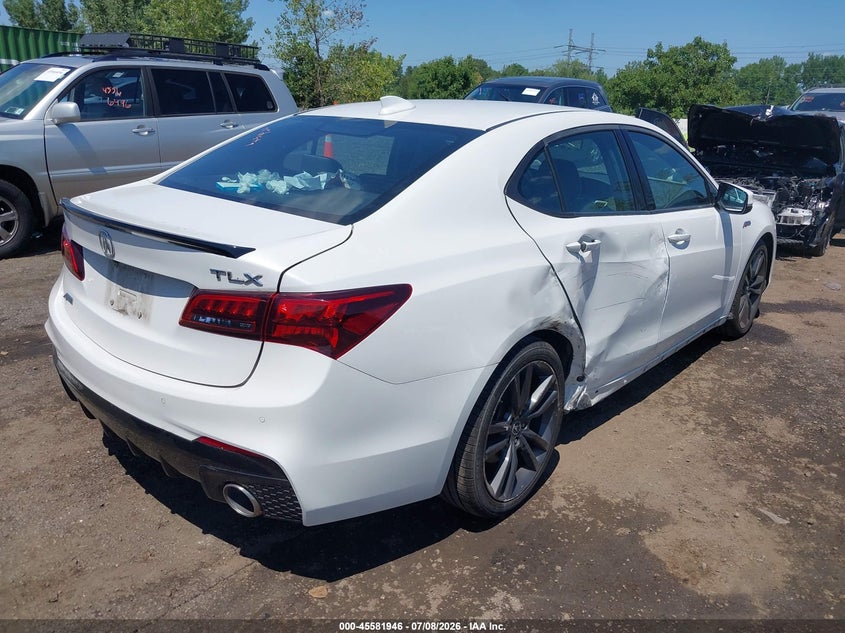 2020 Acura Tlx VIN 19UUB1F69LA009924 IAAI salvage auction — REAR END, Salvage Title, sold $8,500 on 2026-08-18 (photo 4)