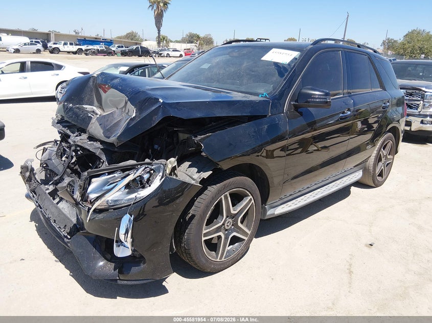 2018 Mercedes-benz Gle VIN 4JGDA5JB0JB176981 IAAI salvage auction — FRONT END, Salvage (California), sold $3,800 on 2026-08-01 (photo 2)