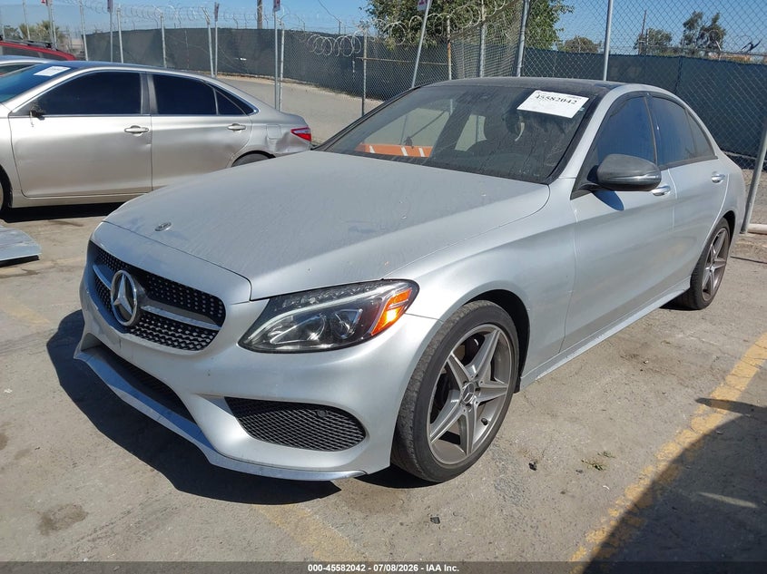 2016 Mercedes-benz C-klasse VIN 55SWF4KB3GU128743 IAAI salvage auction — SIDE, Salvage (California), sold $3,000 on 2026-07-25 (photo 2)