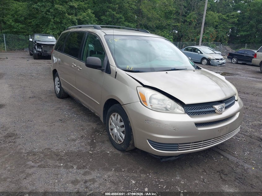 2005 Toyota Sienna VIN 5TDZA23CX5S345188 IAAI salvage auction — NORMAL WEAR, Clear (Virginia), sold $1,025 on 2026-07-29 (photo 1)