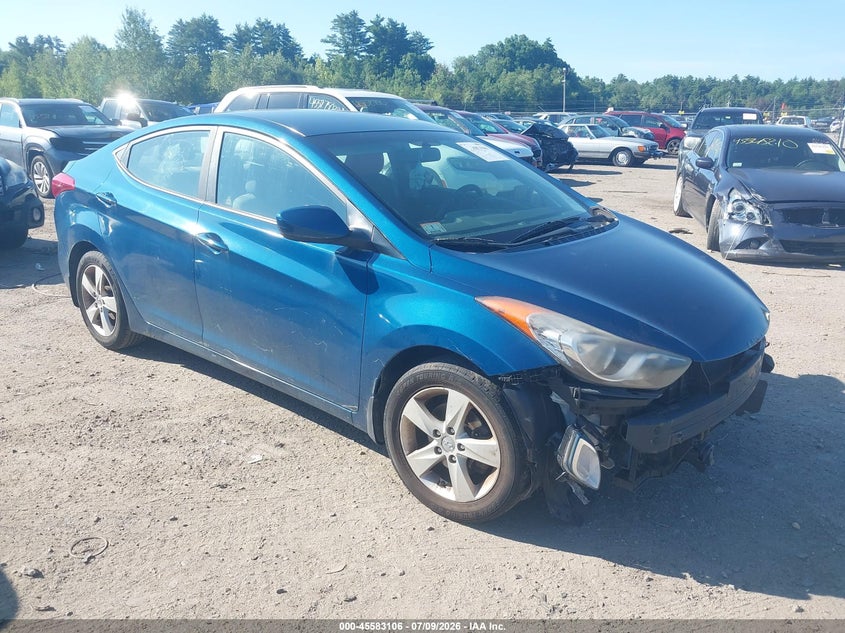 2013 Hyundai Elantra VIN KMHDH4AE0DU971828 IAAI salvage auction — NORMAL WEAR, Reconstructed (Massachusetts), sold $800 on 2026-07-31 (photo 1)