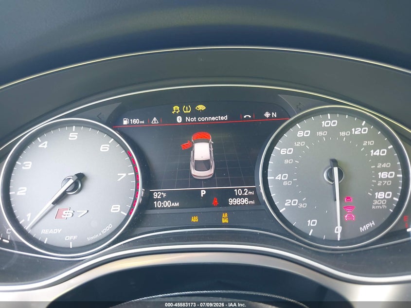 2017 Audi S7 VIN WAU2FAFC1HN109674 IAAI salvage auction — FRONT END, Nrc Lienholder Repossession Paperwork (Texas), sold $2,700 on 2026-07-16 (photo 7)