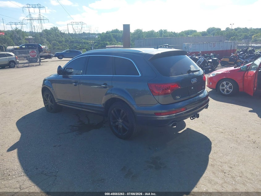 2014 Audi Q7 VIN WA1VMAFE0ED017653 IAAI salvage auction — NORMAL WEAR, Clear (Pennsylvania), sold $1,125 on 2026-07-24 (photo 3)