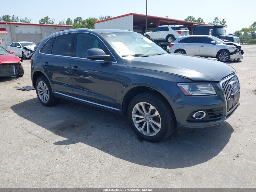 2014 Audi Q5 VIN WA1LFAFP9EA115777 IAAI salvage auction — REAR END, Rebuildable (Florida), sold $525 on 2026-07-29 (photo 1)
