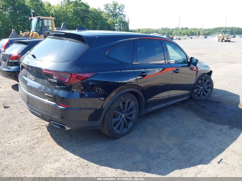 2025 Acura Mdx VIN 5J8YE1H08SL010986 IAAI salvage auction — RIGHT FRONT, Salvage - 75% Or Less (Maryland), sold $22,575 on 2026-09-02 (photo 4)