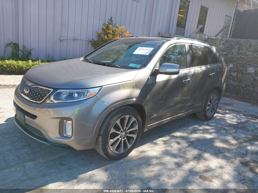 2014 Kia Sorento VIN 5XYKWDA76EG465961 IAAI salvage auction — NORMAL WEAR, Clear (New York), sold $1,500 on 2026-07-15 (photo 2)