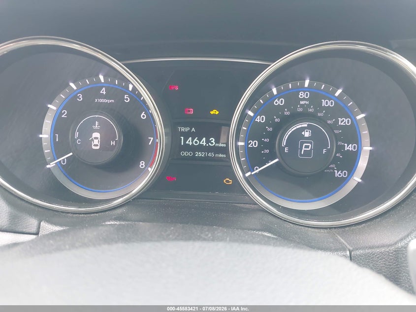 2013 Hyundai Sonata VIN 5NPEC4AB6DH663893 IAAI salvage auction — NORMAL WEAR, Clear - Dealer Only (California), sold $250 on 2026-07-29 (photo 7)