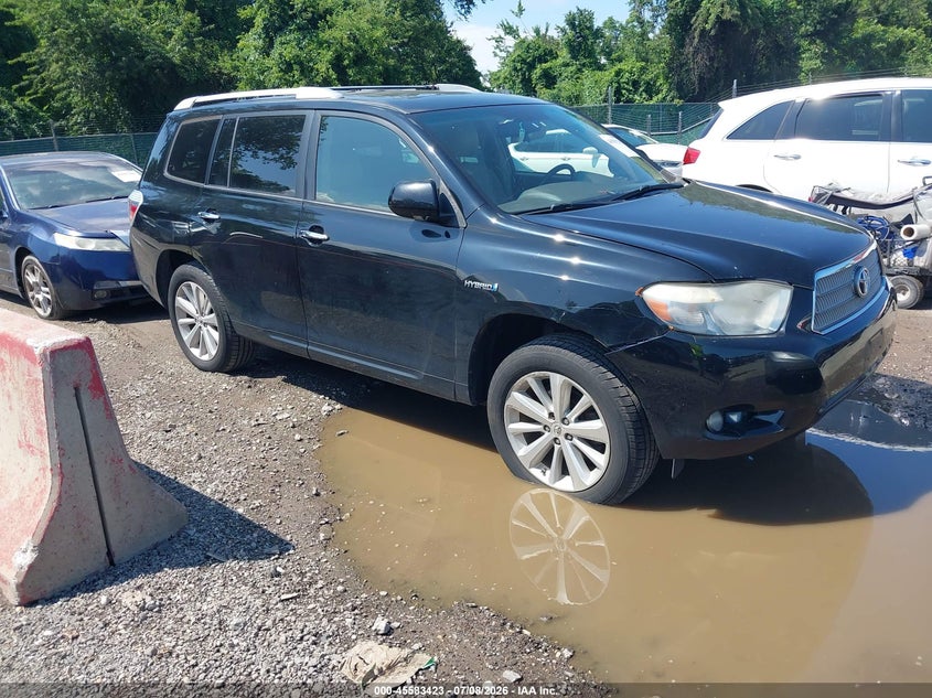 2008 Toyota Highlander hybrid VIN JTEEW44A182001443 IAAI salvage auction — NORMAL WEAR, Clear (Maryland), sold $775 on 2026-07-23 (photo 1)
